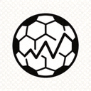 世界杯赛事预测网官方LOGO，橙色足球图标配深蓝底色